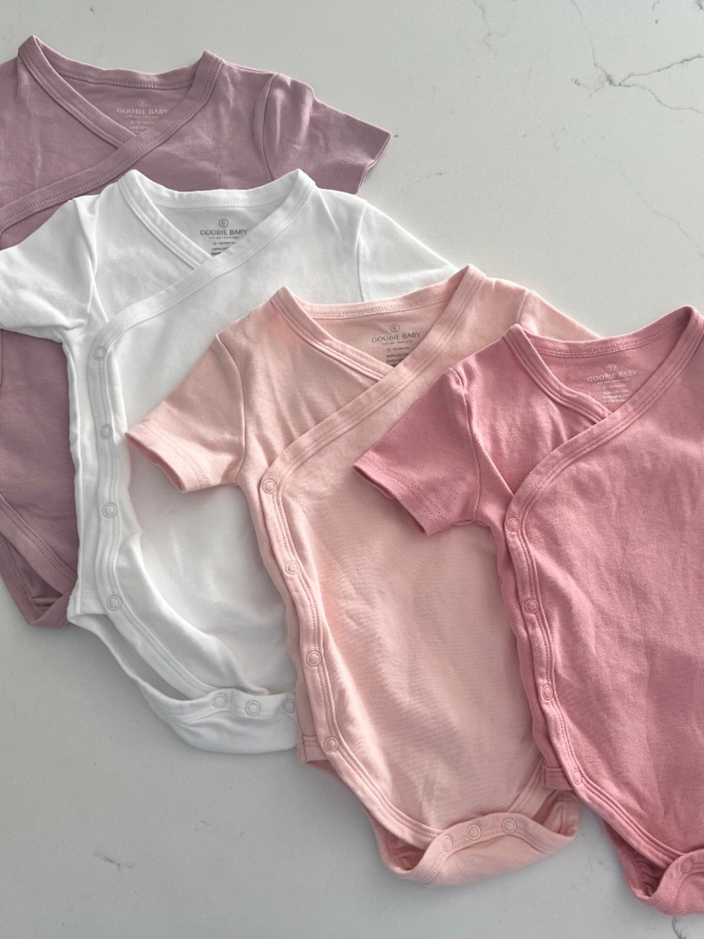Short Sleeve Komono Side Snap Bodysuit Set Size 12-18M